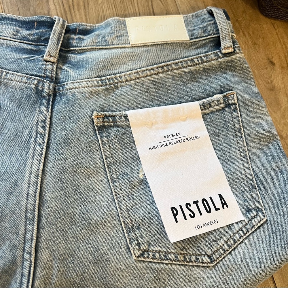 Pistola Presley High Rise Relaxed Roller Denim Jeans in Los Feliz Size 29 - Picture 4 of 6